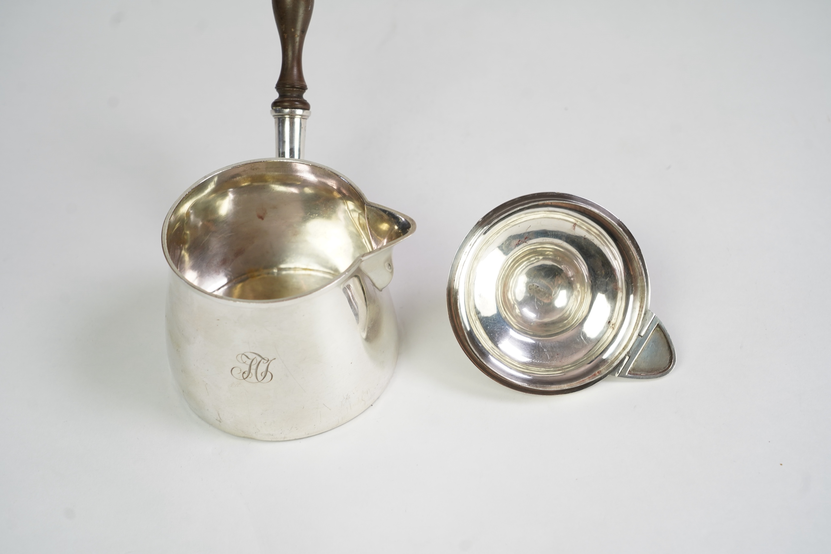A George III silver brandy pan and cover, by James Darquits